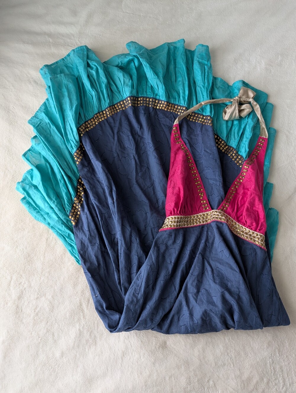 NWT Vix Boho Studded Midi Dress
